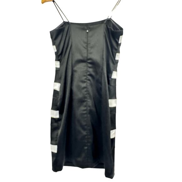 Betsy & Adam black & white strapless cocktail dress size 8 - Picture 2 of 7